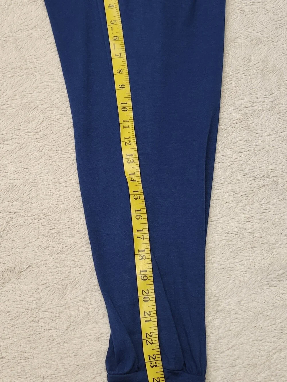 • NWT Pretty Garden Women's Short Sleeve Jogger Jumpsuit Size Small Blue Pockets